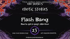 Erotic audio for women with flash bang effects