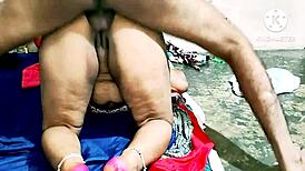 Desi Bhabhi Engages in Hardcore Fucking in the Kitchen, Sucking Monster Cock and Using Banana for Dirty Play