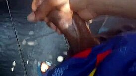 i'm stroking my dick outside in the open air