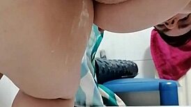 my girlfreind pisses from behing in hommade video, i luv her big tits n shaved pussy squirtin