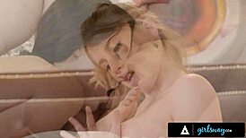 Girlsway - Naturally Stacked Octavia Red Gets Aroused Remotely Controlling Her Roommates Vibrator