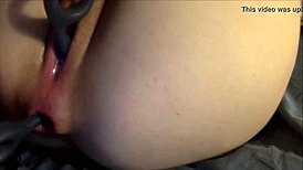 hey, she's using that vibrator to make herself squirt everywhere