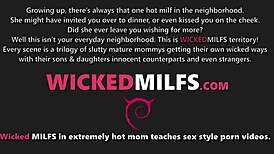 stepmom teaches novice intimate sex education with toys and licking