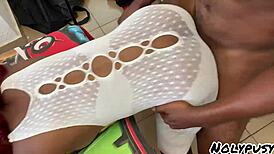 Hot sexy ebony gets fucked very good in her room