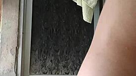 innocent latina girl bathing under hidden camera