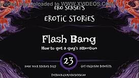 Erotic audio for women with flash bang effects