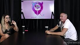 Matheus caetano's suggestive compilation with bruna carlos on bora cast, part 4, in sheer red