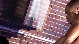 justice takes a huge black cock in her phat booty, anal gaping and doggystyle action