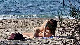 Beach Sex Between Passionate Lovers Female Squirting Orgasms