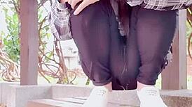 why does tingting pee outdoors in women's clothes?