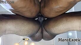 pov ebony hotmilf creamy hairy pussy backshots - mara exotic