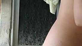 innocent latina girl bathing under hidden camera