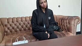 Liyah Rose Skinny Ebony Deepthroat Casting