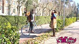 elena de la vega goes to hunt a good stallion in the street