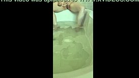 horny milf bride masturbates with dildo in wedding bath