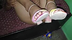 Desi Bhabhi Has Fair Ass And Pink Pussy Rubbed By Nephew, Sucks Dick And Squirts