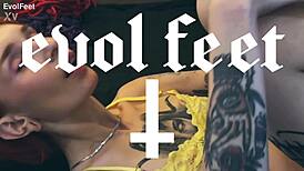 this bitch controls you with her pussy and feet 😈