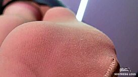 I worship goddess's nylon soles in POV