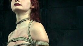 Bound Redhead Sub with Nipple Clamps and Toys