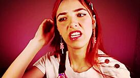 Listen as the shy pretty submissive girl gives jerk off instructions and worships you in this ASMR session.