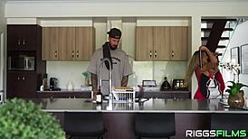 Busty housewife joins cheating threesome