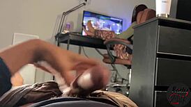 Hot guy jerks off secretly, then shows me