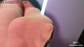 I worship goddess's nylon soles in POV