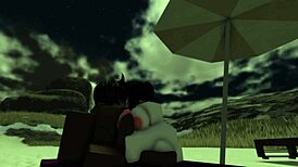 Bitch gets creampied by black guy on the beach