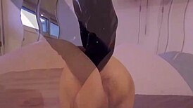 fetish blonde takes huge anal destruction and creampie