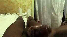 Give me a handjob on this black cock?