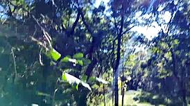 My stepdaughter teased me in the woods, so I fucked her tight ass and pussy 😈