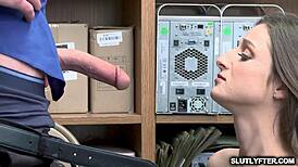 Tattoed Teen Spreads for Office Fuck