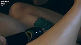 this bitch controls you with her pussy and feet 😈