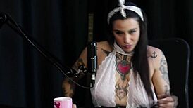 guy who services two girlfriends decides to try gangbang with strangers at motel in sheer red lingerie