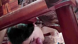 my young housewife stepmom got stuck and i fucked her hard