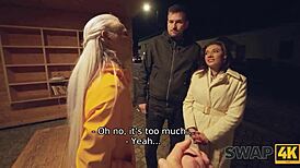 Latina Wives Engage in First Threesome with Huge Cock in Swinger Swap