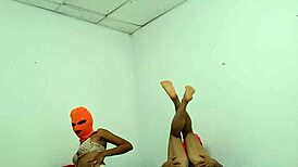 small-bottomed stepsisters flirt in bed and get excited talking about sex