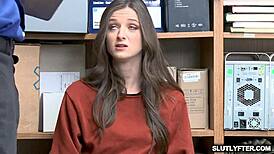 Tattoed Teen Spreads for Office Fuck