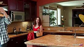 Can you believe this redhead teen seduces for old young fuck?