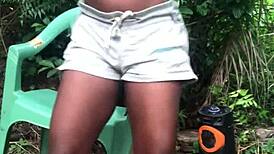 Crazy Bitch Twerking In Sexy Clothes Before Revealing Small Cute Tit