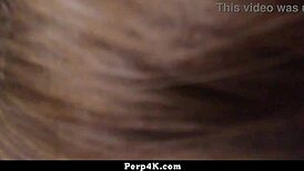 Veronica Church, a troublemaker, receives discipline from the mall officer in this Perp4K scene.