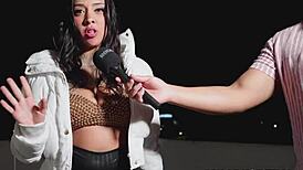 i want to suck peruvian dick, beautiful brazilian shows huge ass during interview.