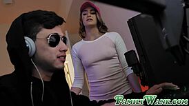 i love how cute teen kenzie madison slurps my stepbrother's big cock sloppy