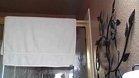 Amateur Asian Enjoys Relaxing Shower Bathing Session