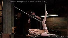 california babe vibrated tightly in bondage restraints