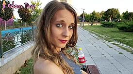 Slut picked up in park for sloppy blowjob and fuck