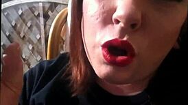 Sexy Bbw Tina Snua Smoking Cork Cigarette Suggestively