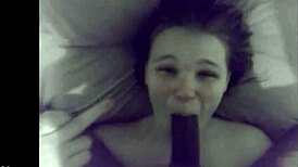 my bully stuffs my girlfriends mouth with huge black dick