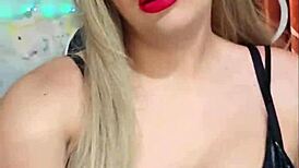 Intensely masturbating in sexy clothes as a transsexual