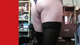 Michelle's Intriguing Transvestite Photos in Lace Skirt